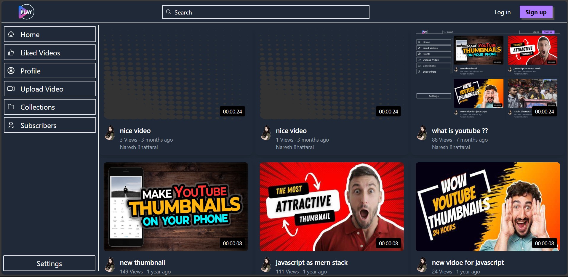 YouTube Clone (Full-Stack)